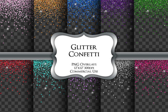 Download Glitter Confetti Overlays Transparent - Premium Bundle
